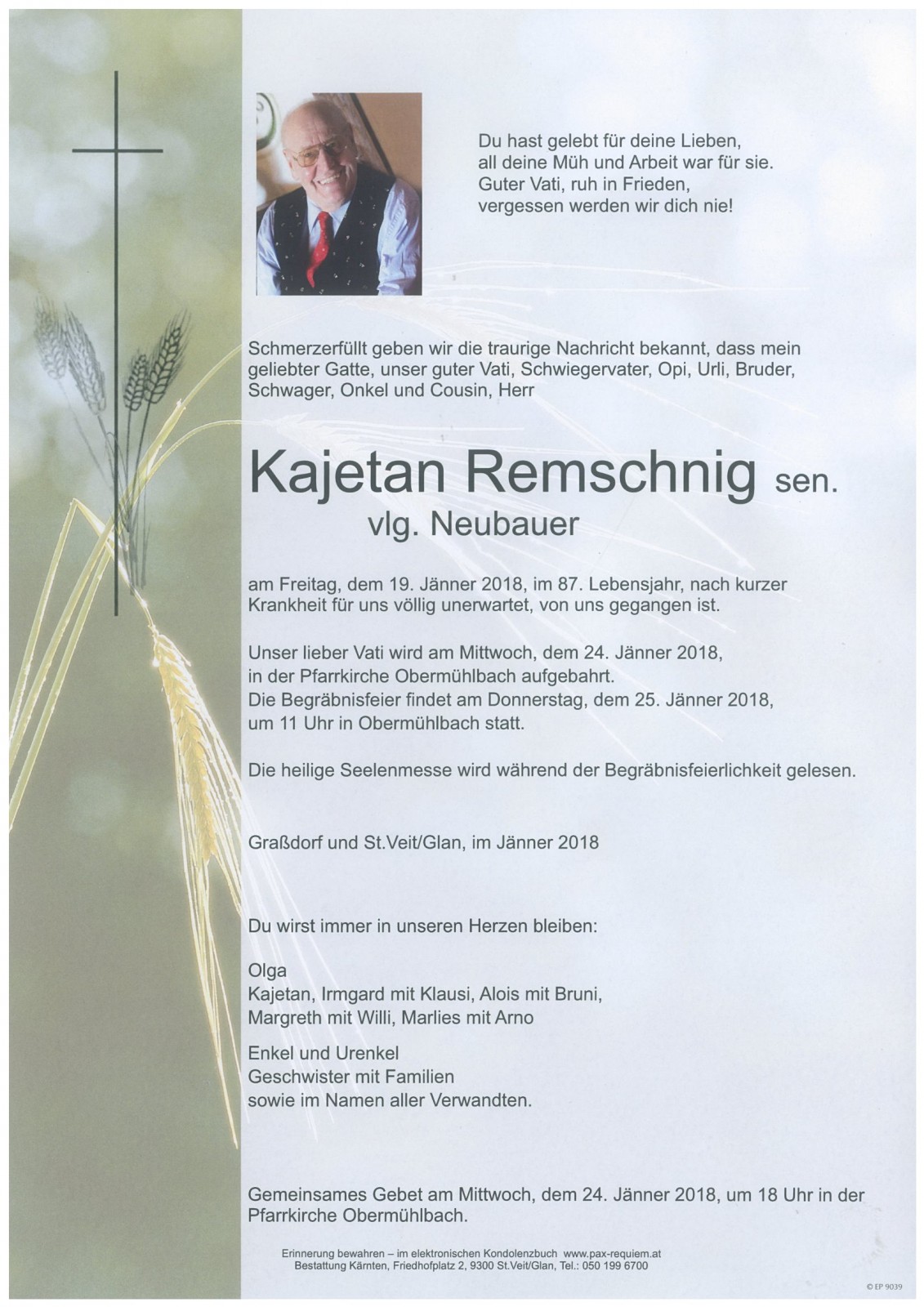 Parte Remschnig Kajetan