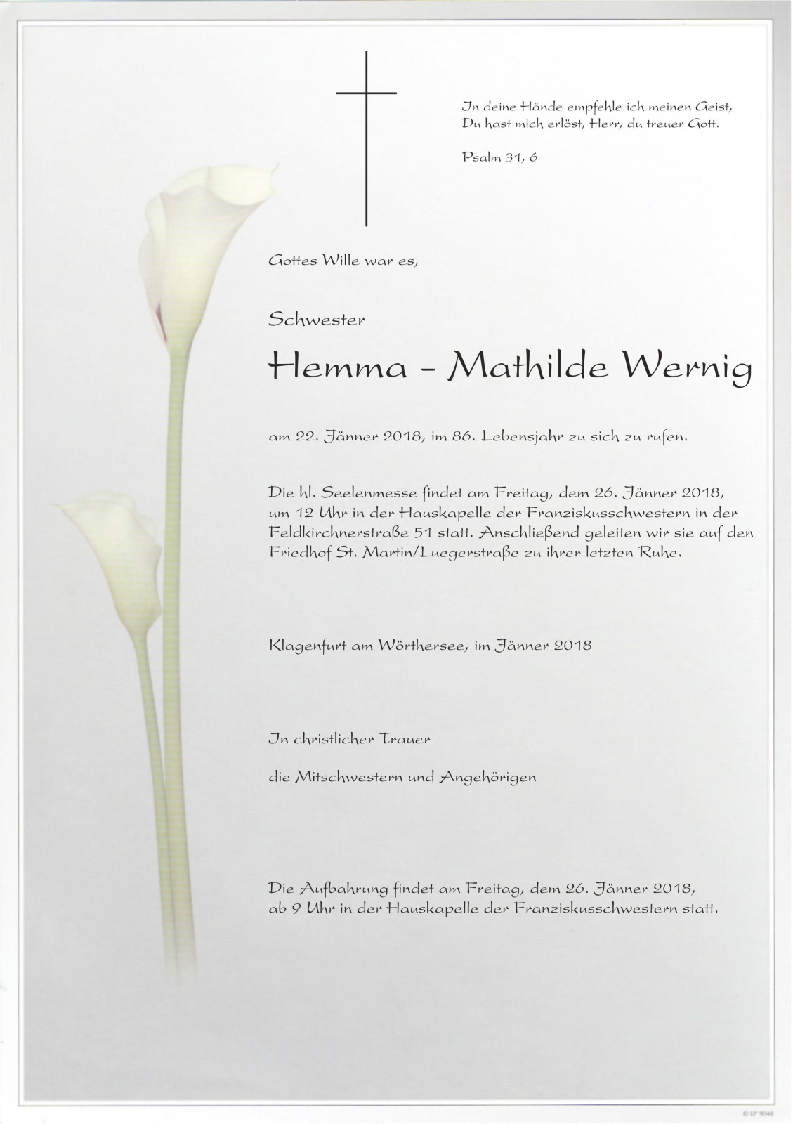 Parte Schwester Hemma - Mathilde Wernig