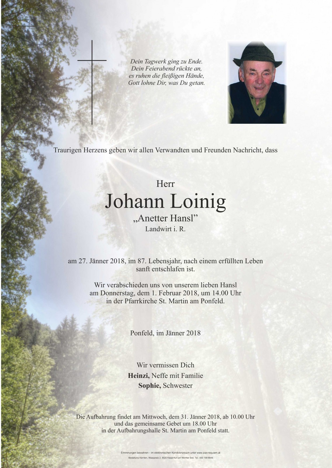 Parte Johann Loinig "Anetter Hansl"