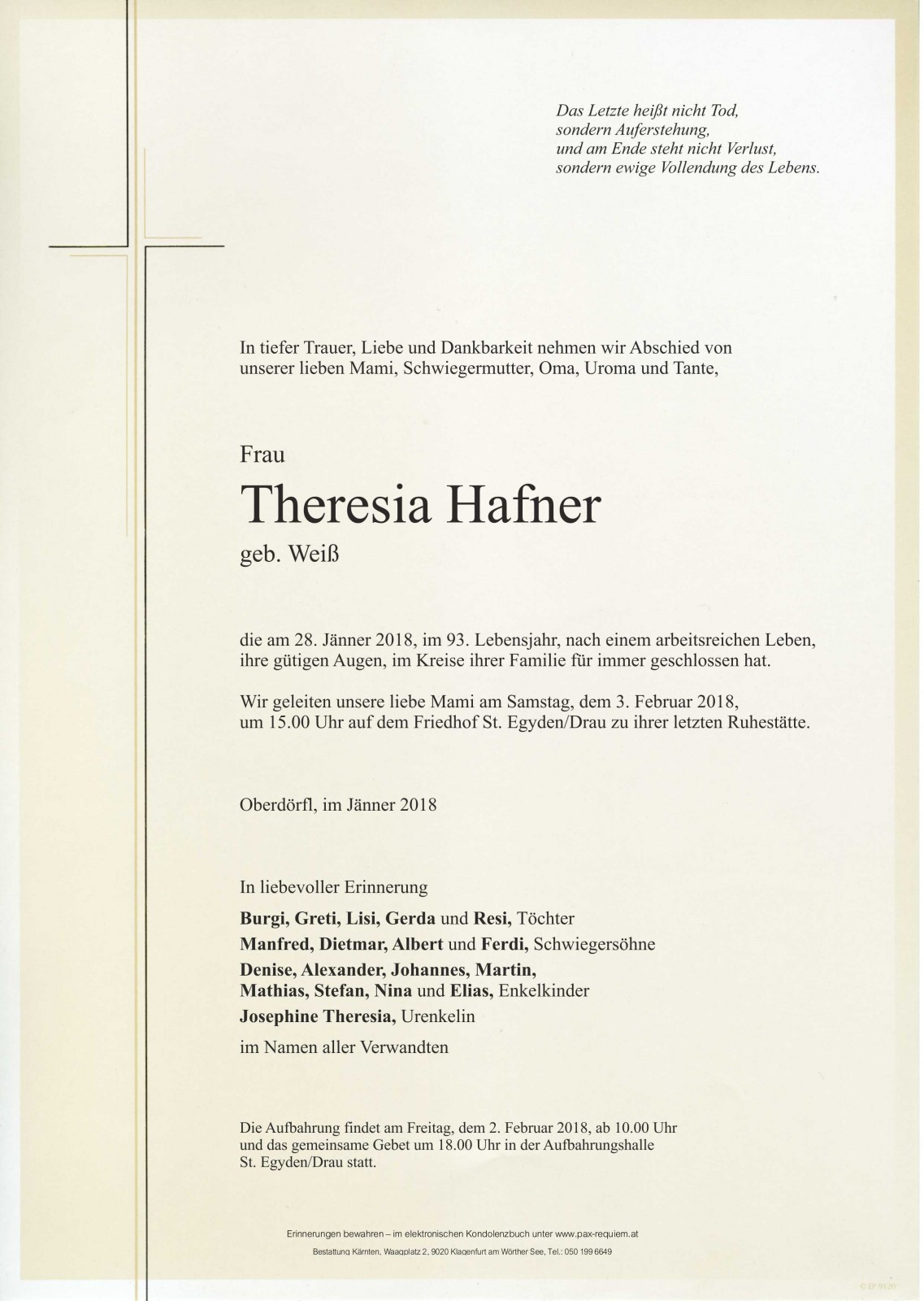Parte Theresia Hafner
