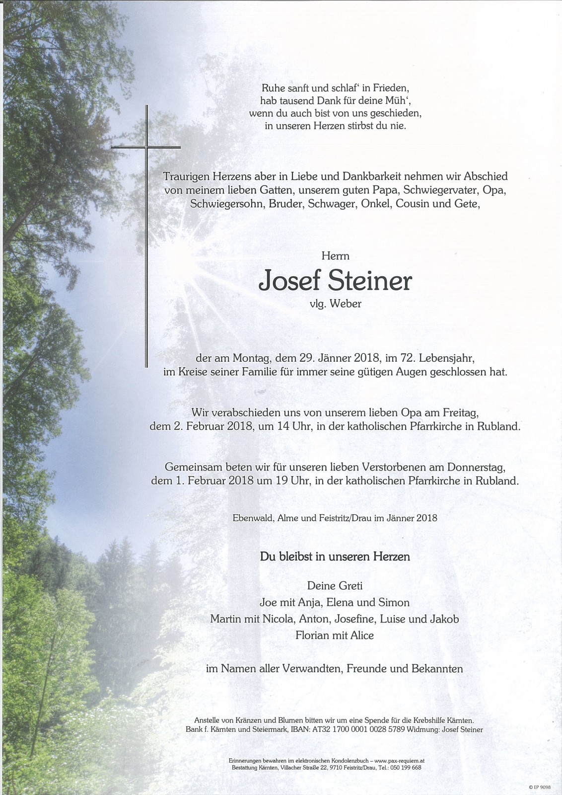 Parte Josef Steiner, vlg. Weber