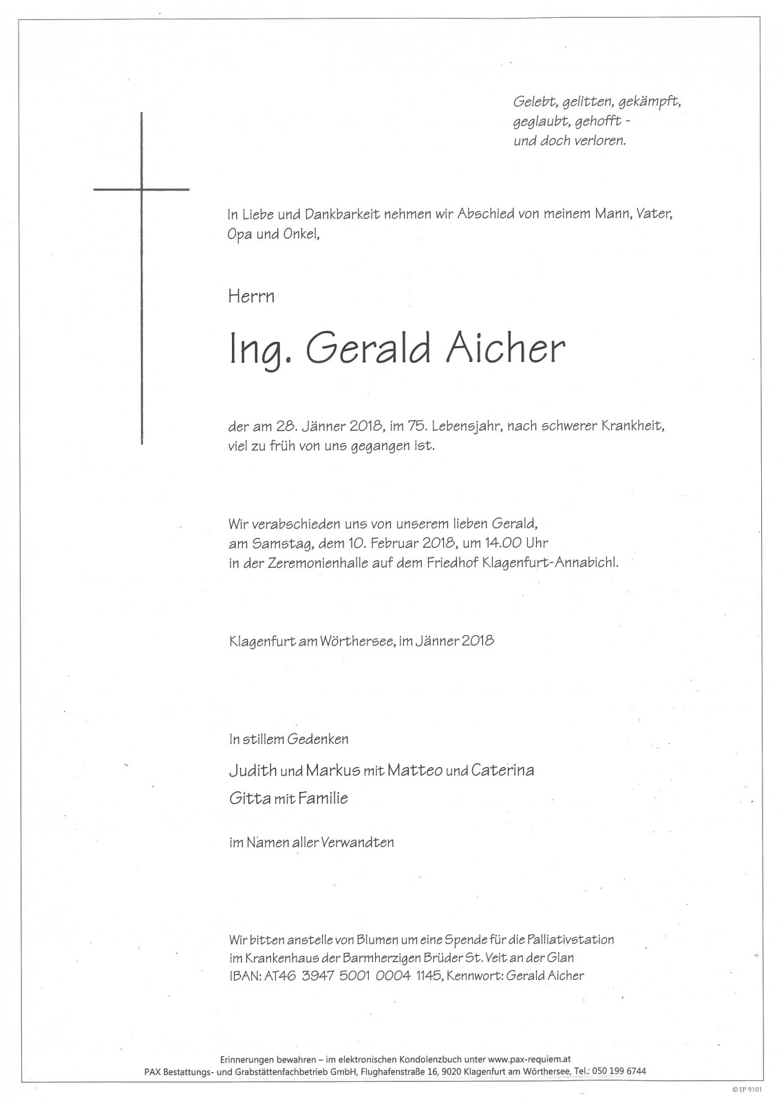 Parte Ing. Gerald Aicher