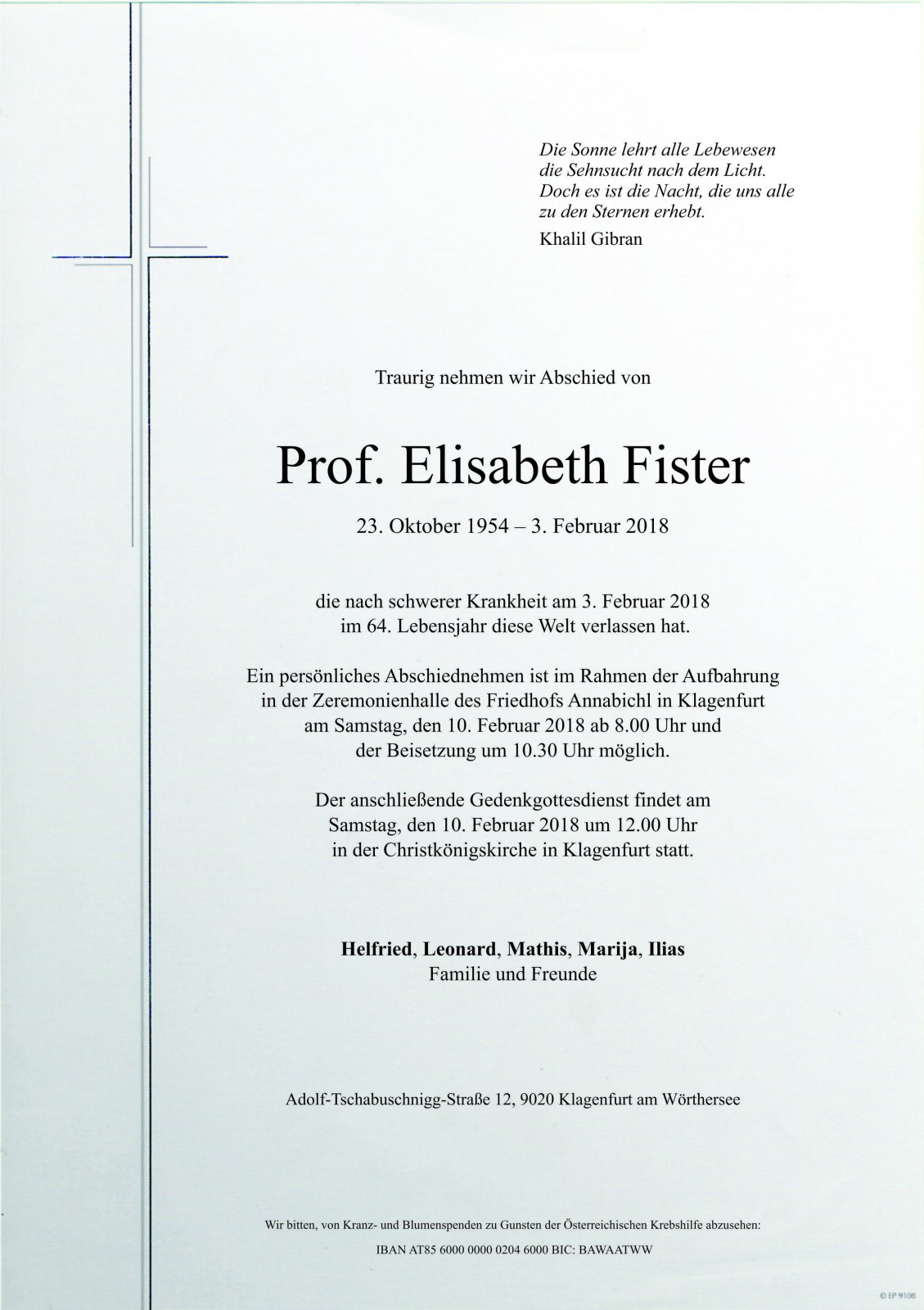 Parte Prof. Elisabeth Fister