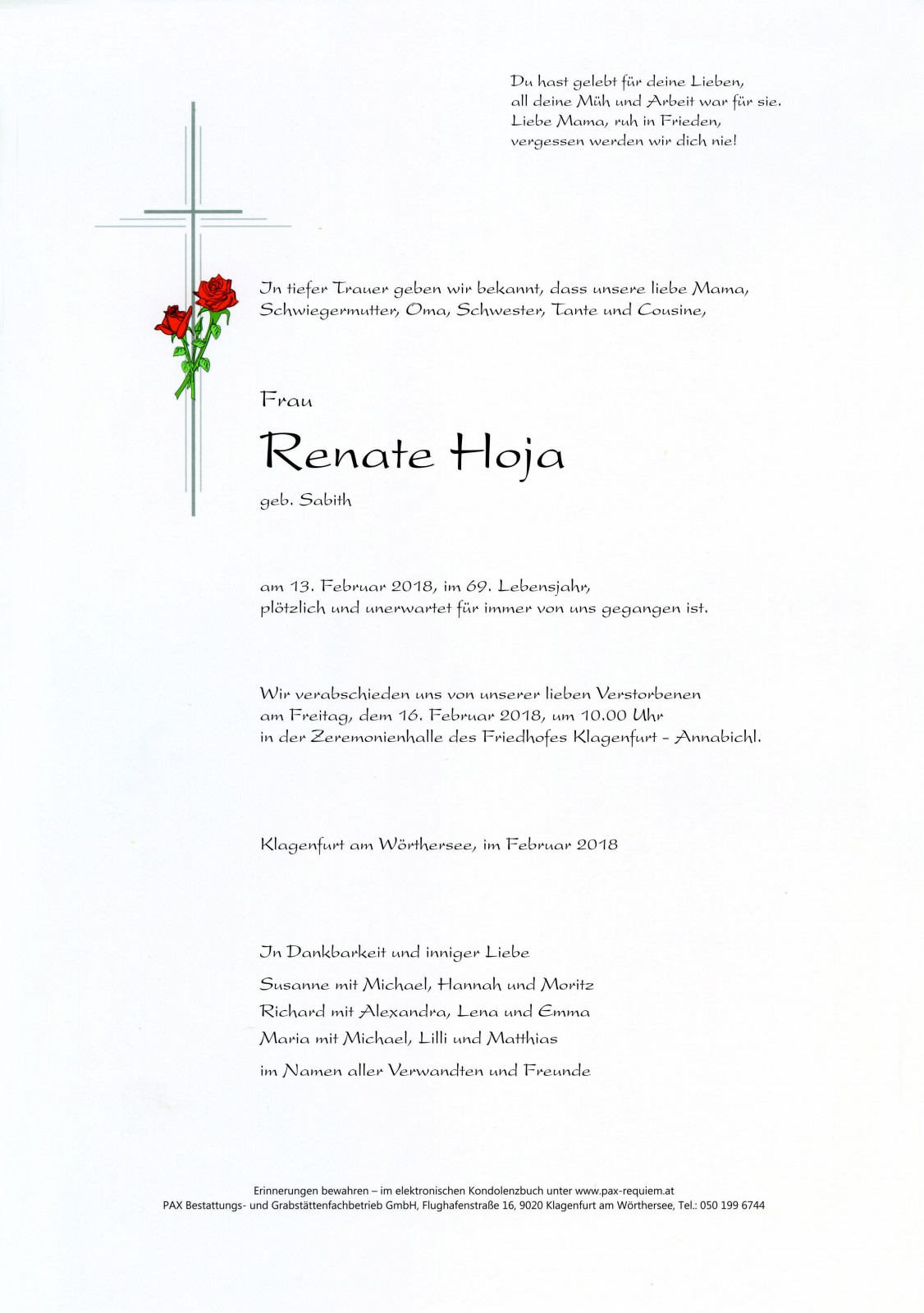 Parte Renate Hoja