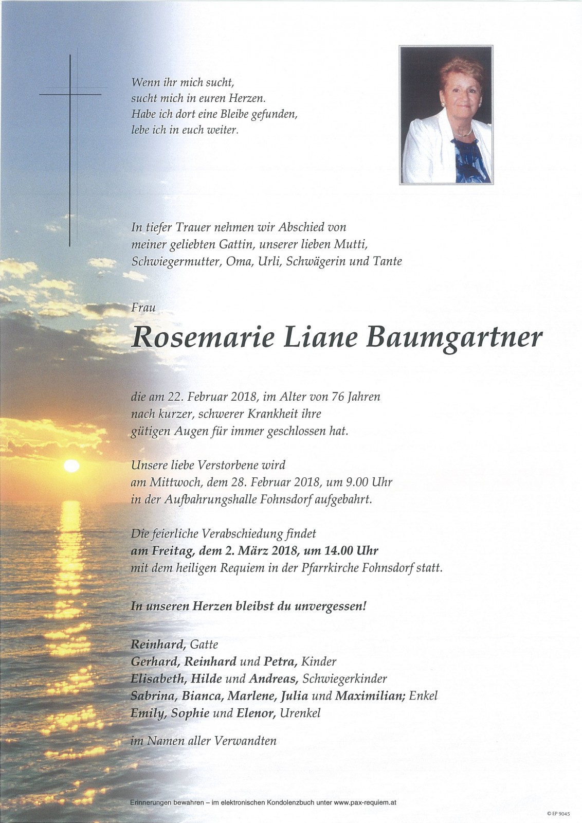 Parte Rosemarie Liane Baumgartner