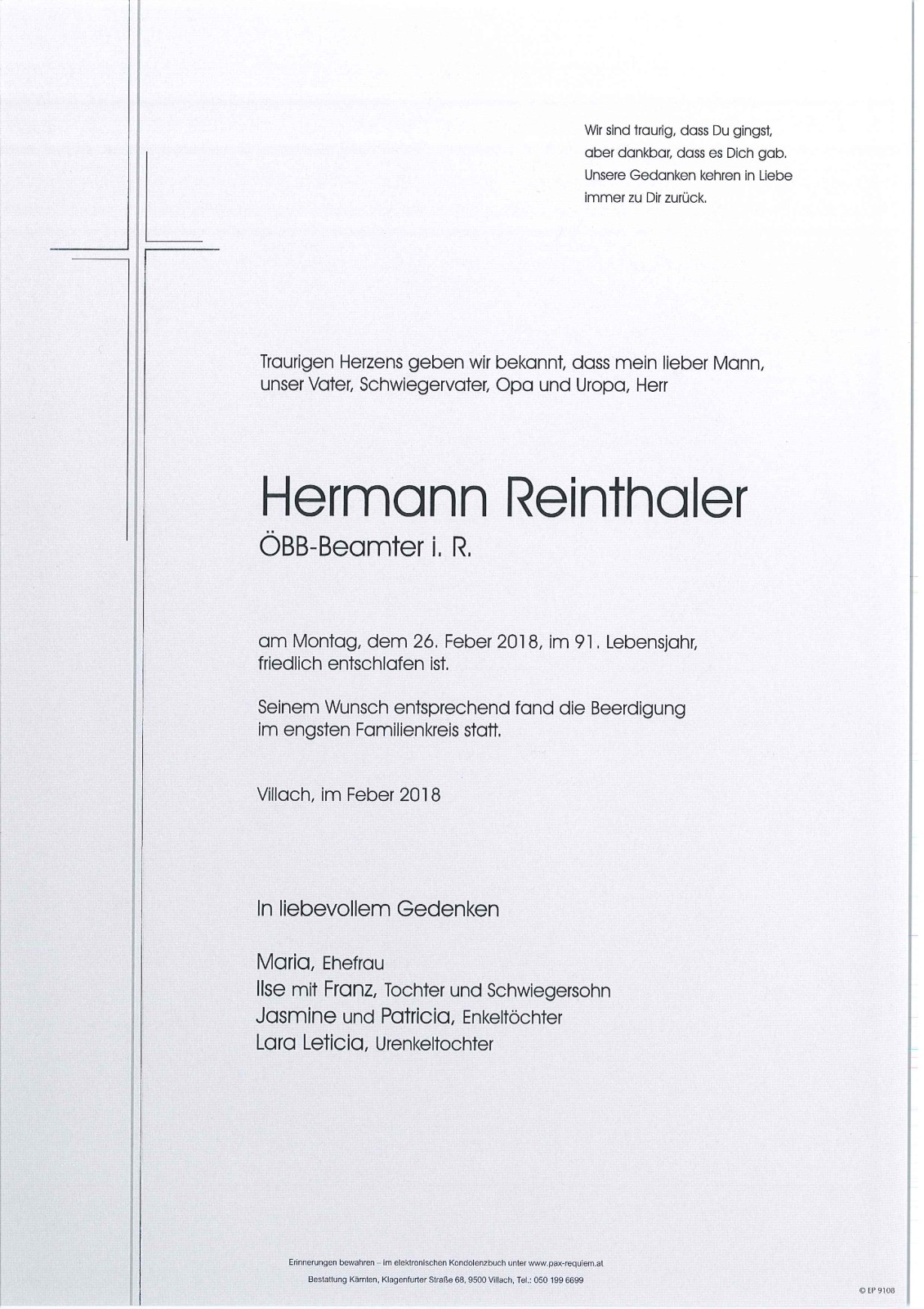 Parte Hermann Reinthaler