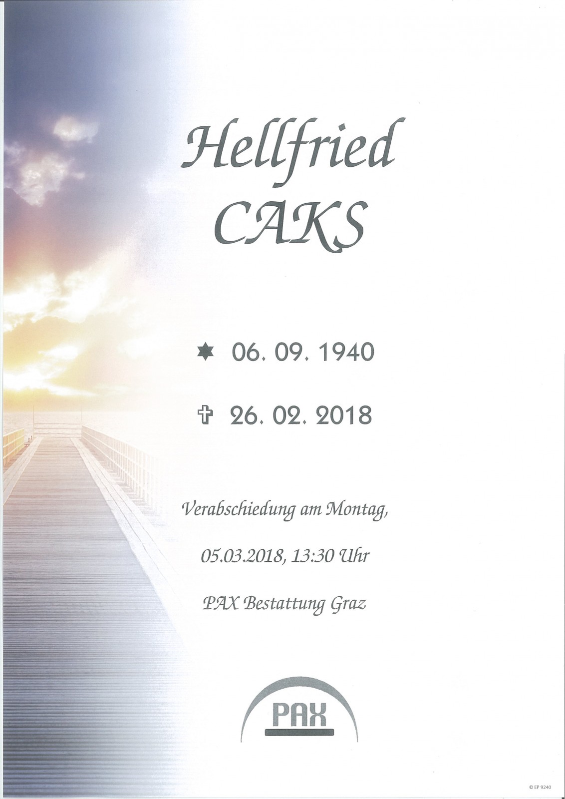 Parte Hellfried Caks