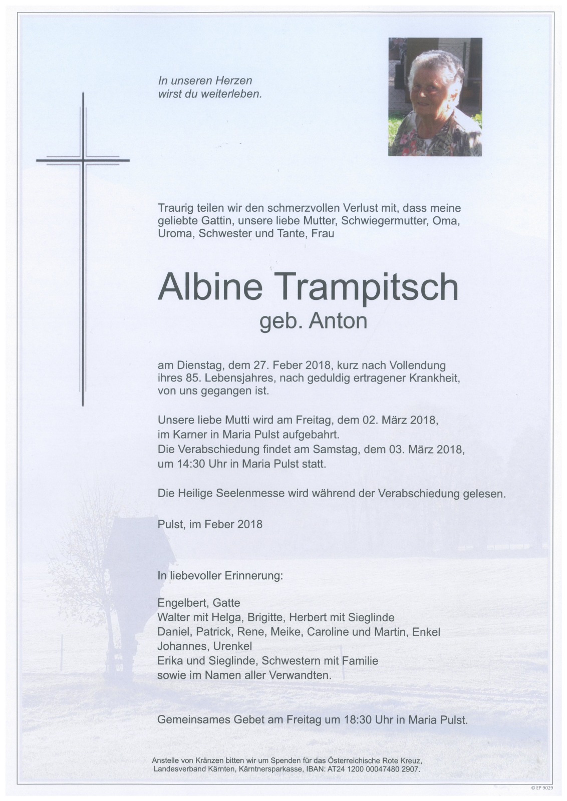 Parte Albine Trampitsch  geb. Anton