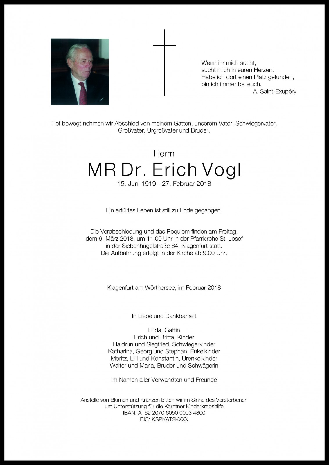 Parte MR Dr. Erich Vogl
