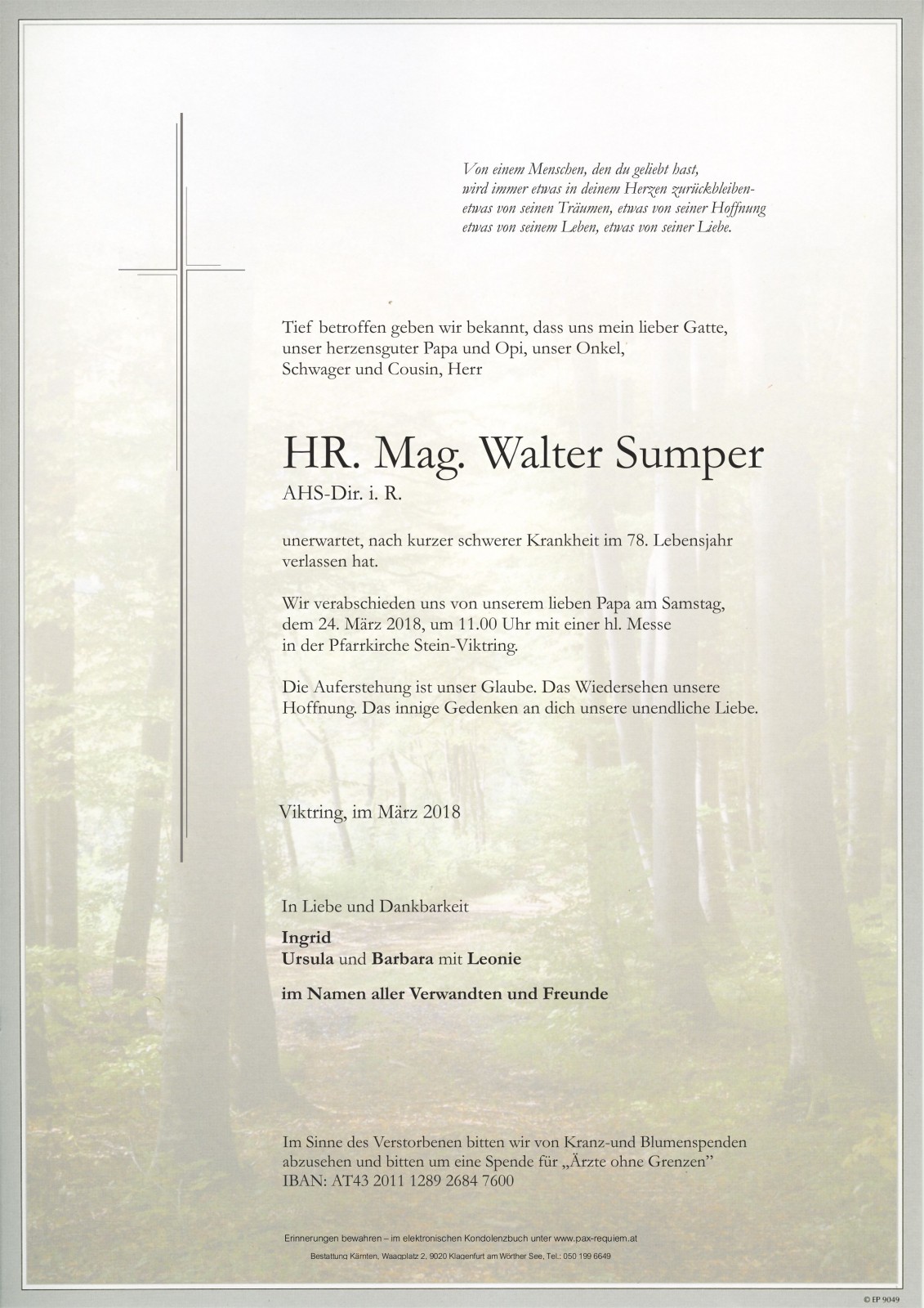 Parte HR.Mag. Walter Sumper