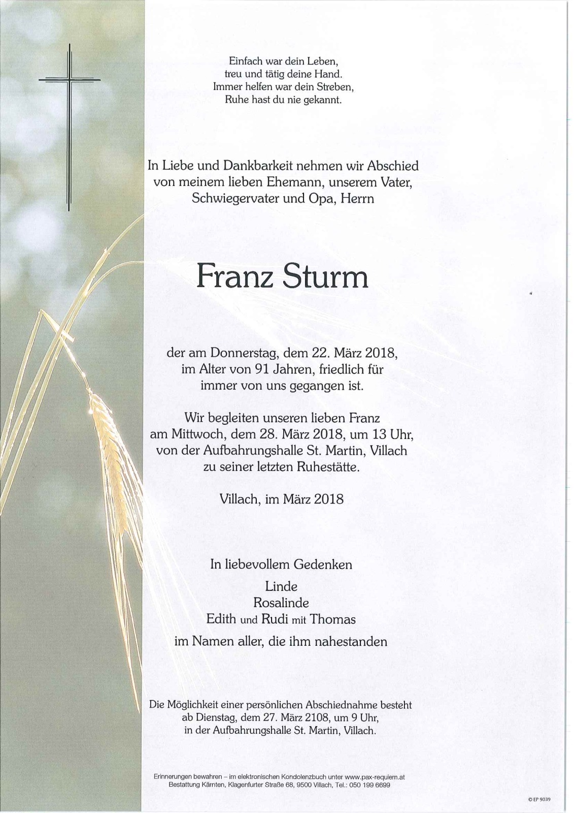 Parte Franz Sturm