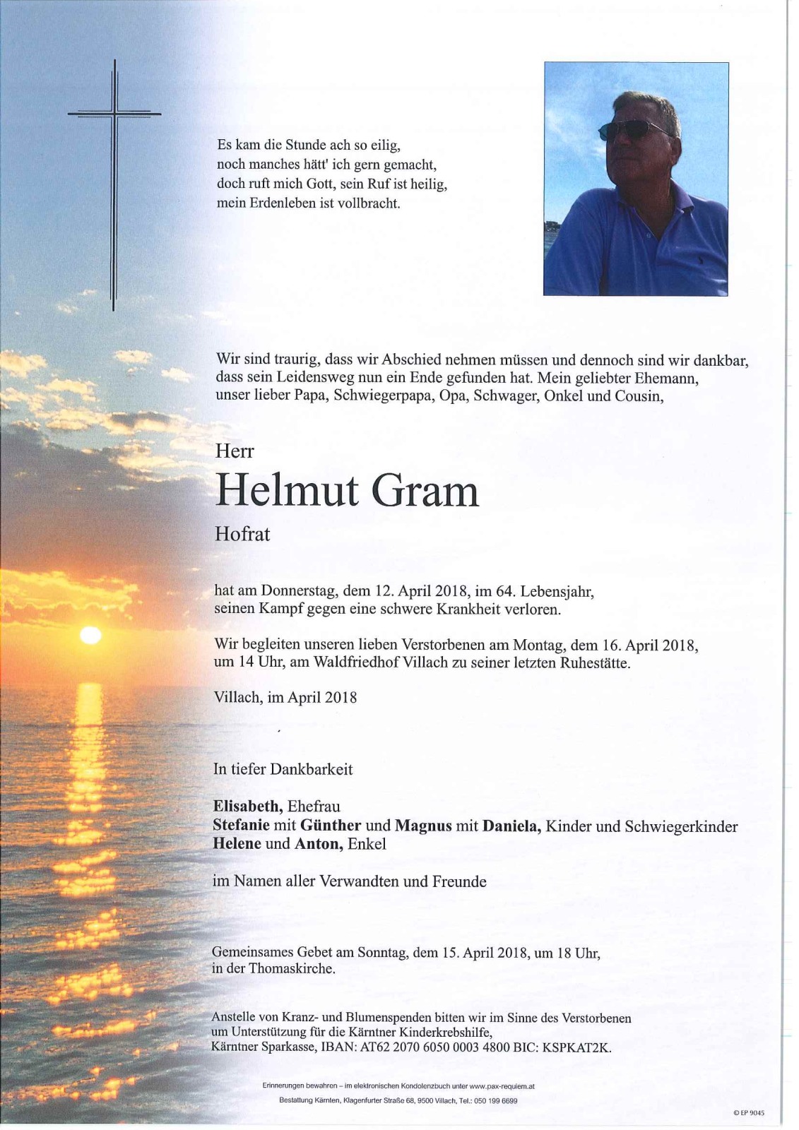 Parte Hofrat Helmut Gram