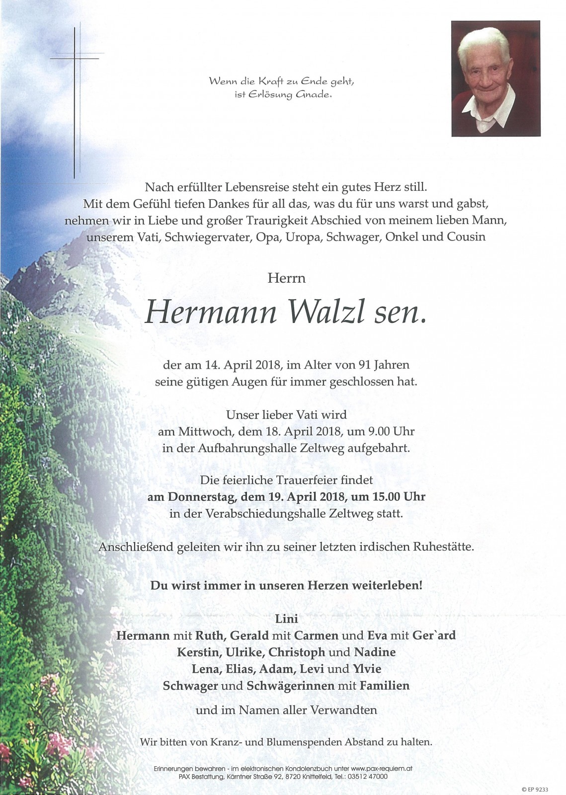 Parte Hermann Walzl sen.