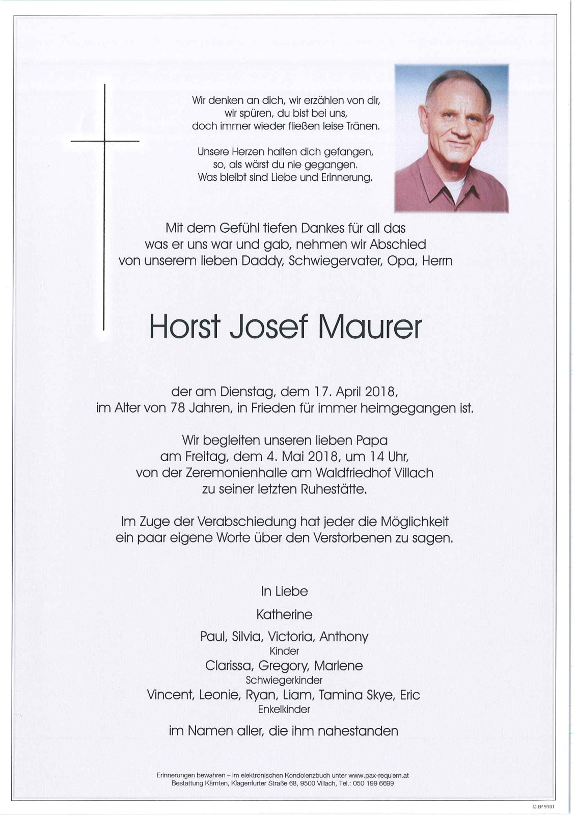 Parte Horst Josef Maurer