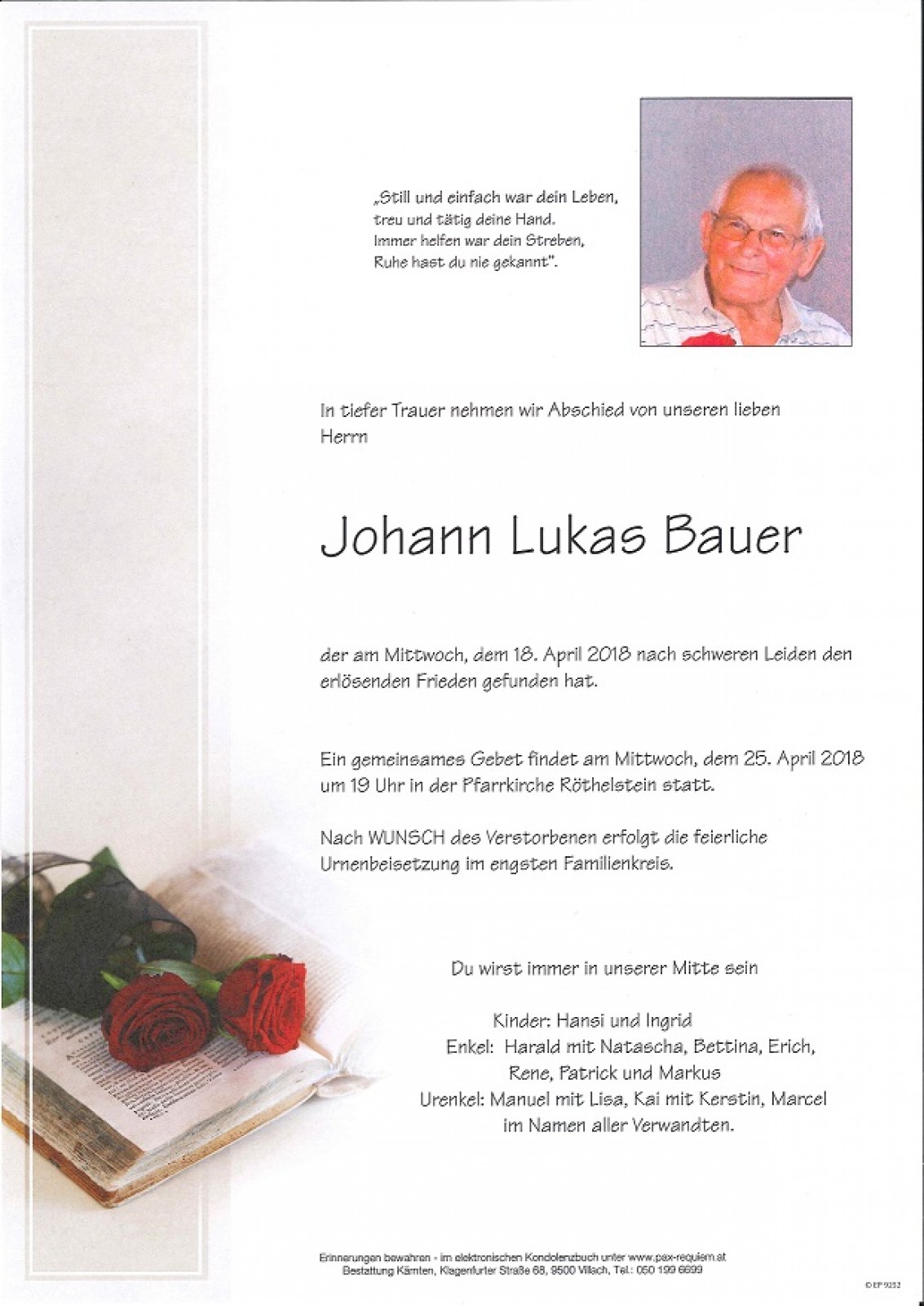 Parte Johann Lukas Bauer
