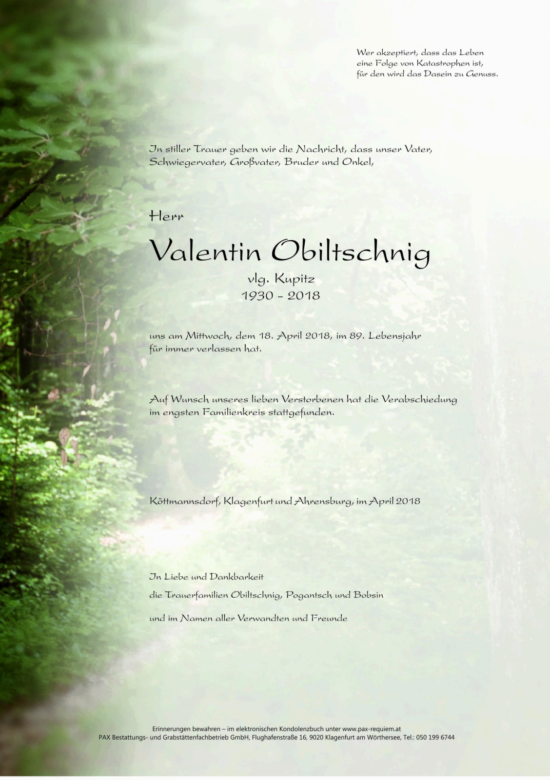 Parte Valentin Obiltschnig