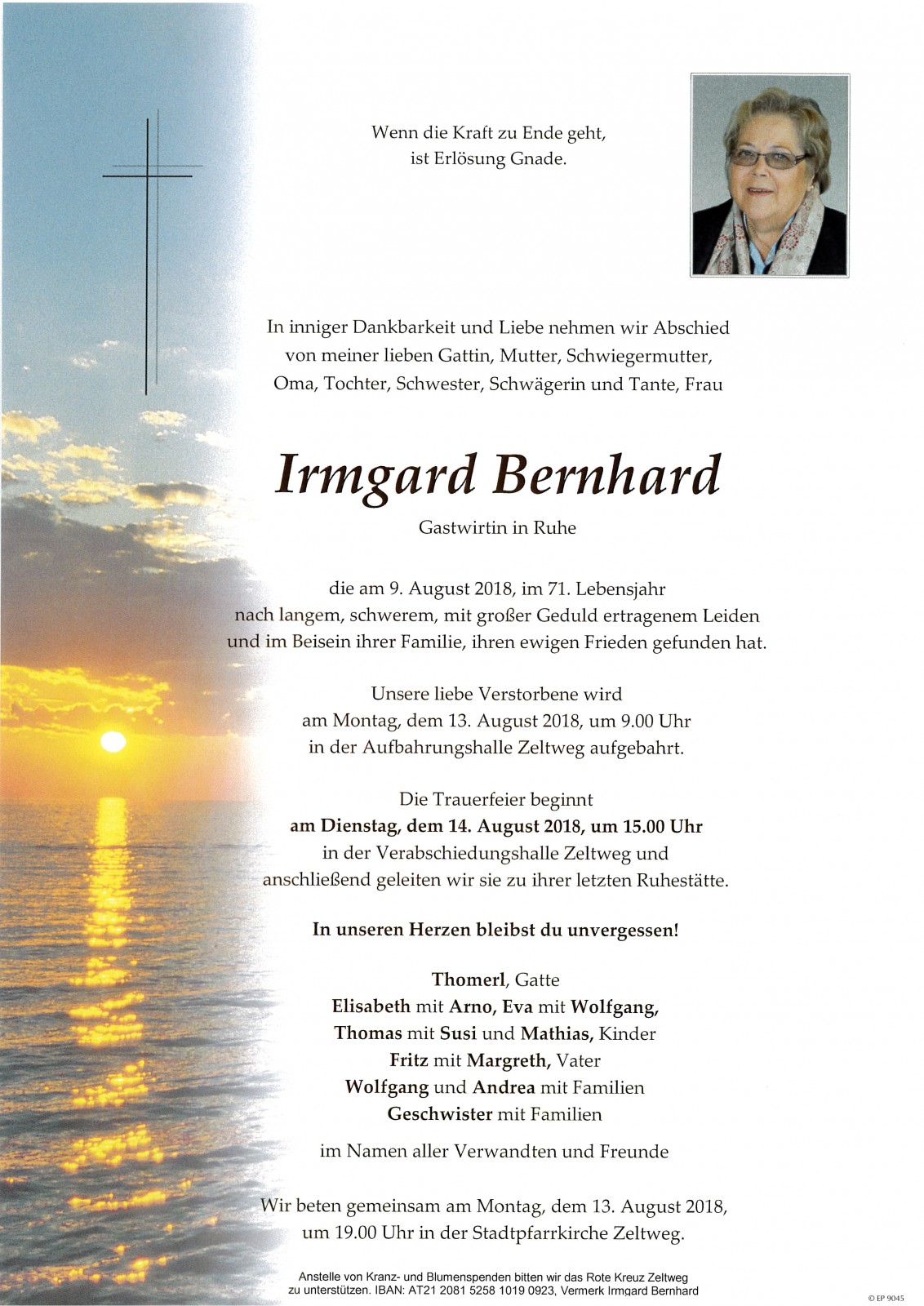 Parte Irmgard Bernhard Gastwirtin in Ruhe