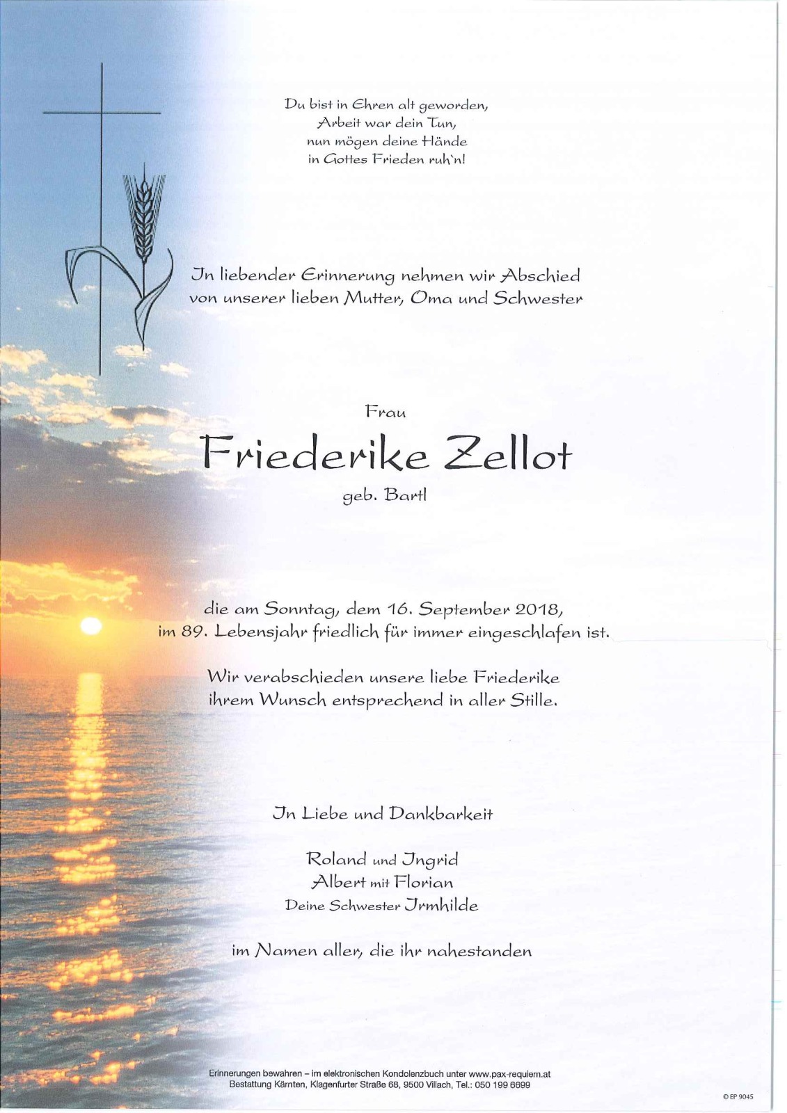 Parte Friederike Zellot
