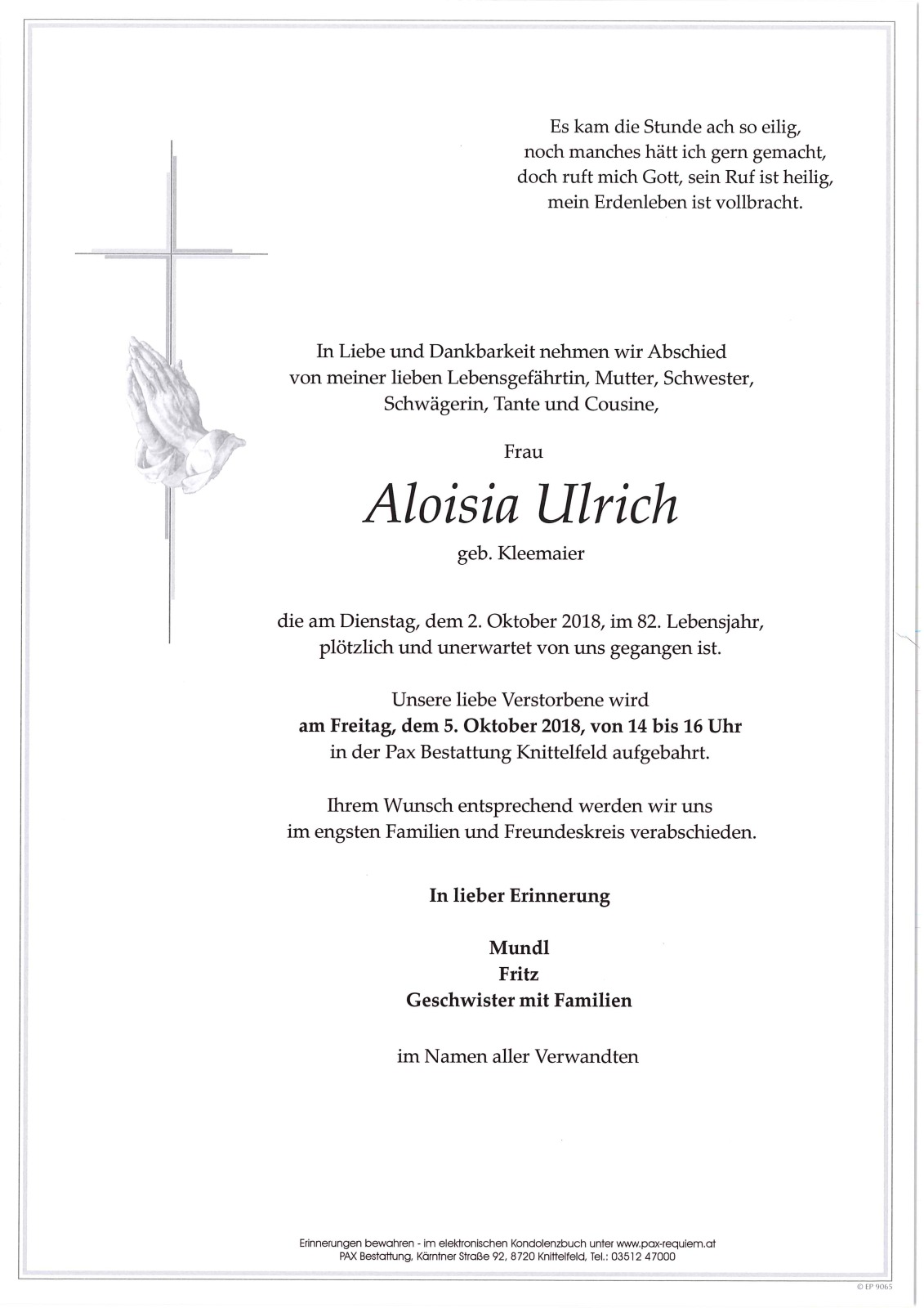 Parte Aloisia Ulrich