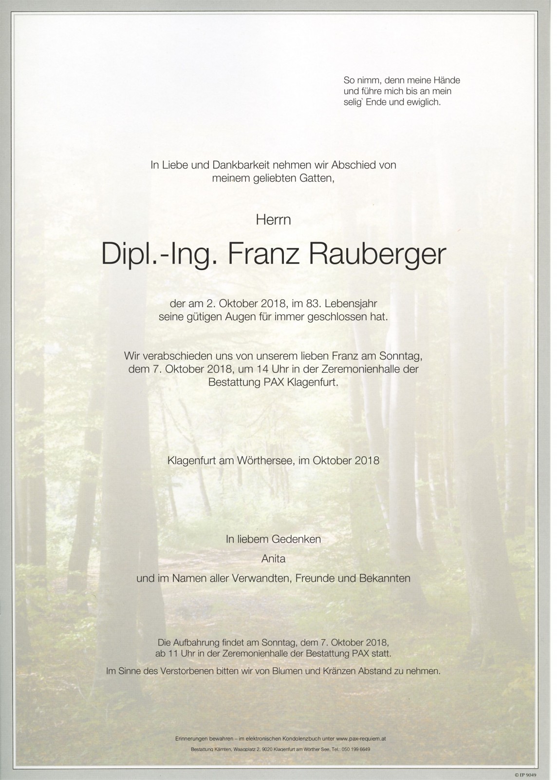 Parte Dipl.-Ing. Franz Rauberger