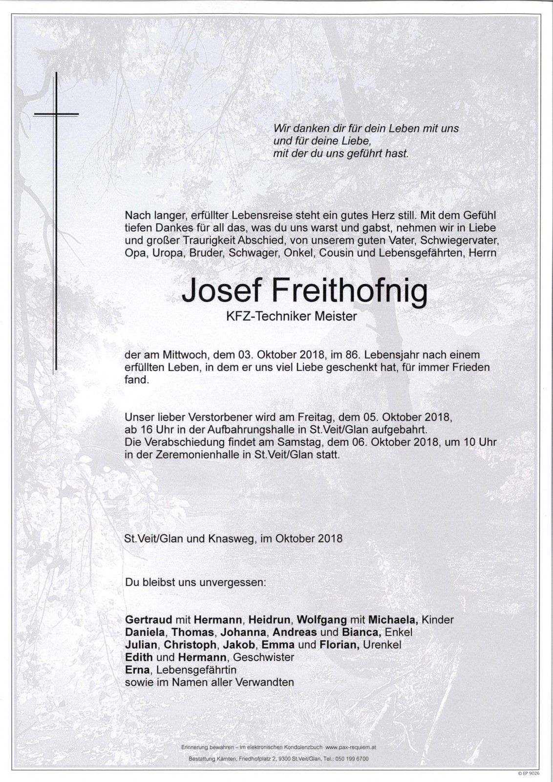 Parte Josef Freithofnig