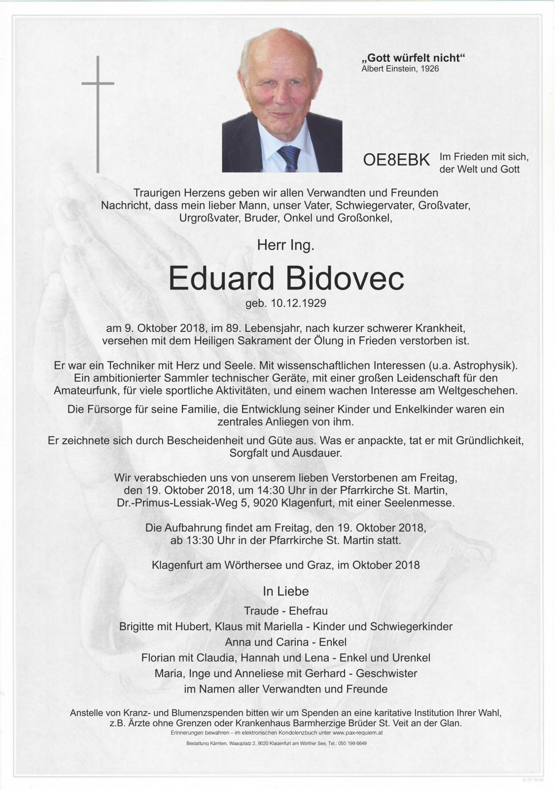 Parte Ing. Eduard Bidovec