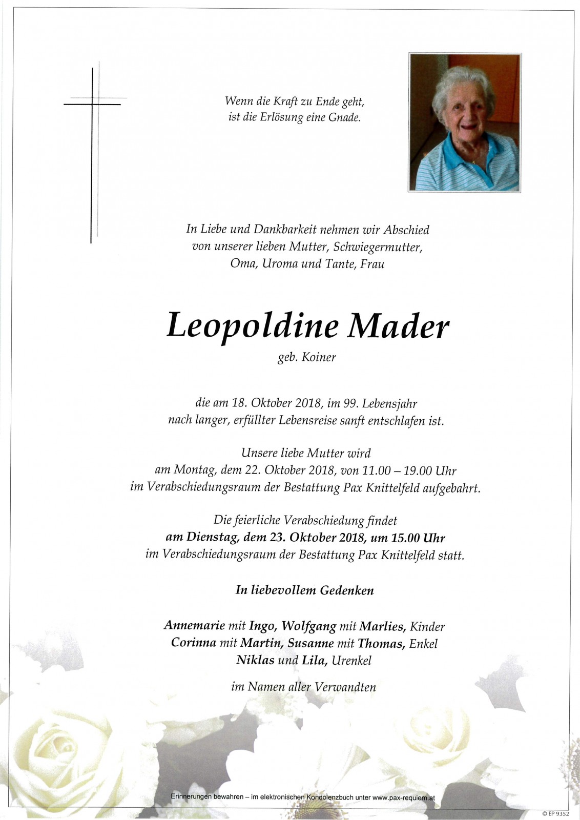 Parte Leopoldine Mader