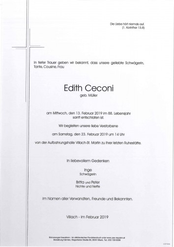 Edith Ceconi geb. Müller