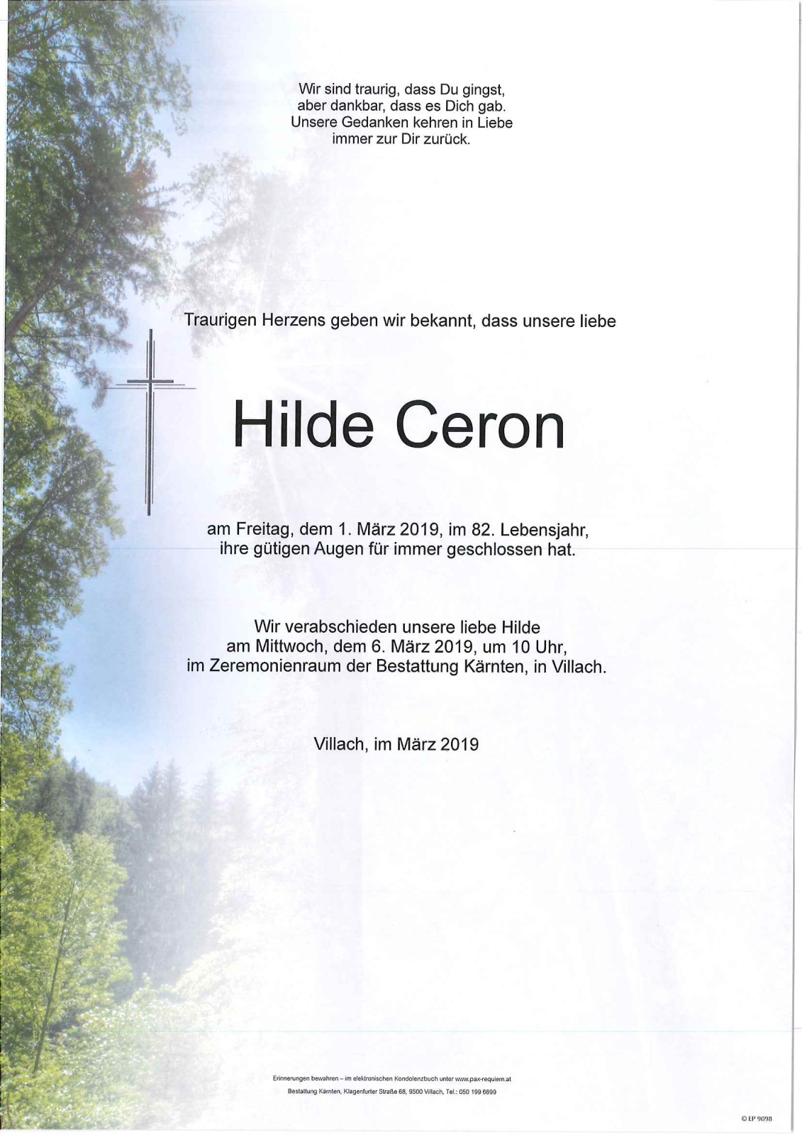 Parte Hilde Ceron geb. Leditznig