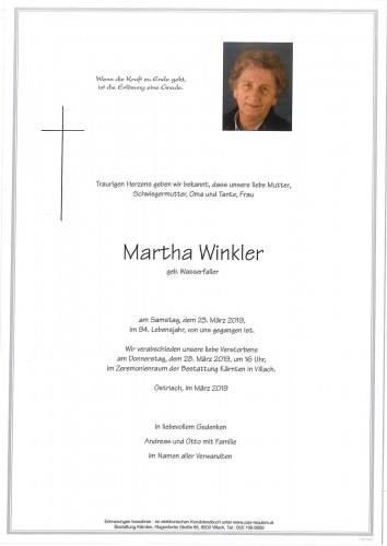 Martha Winkler geb. Wasserfaller