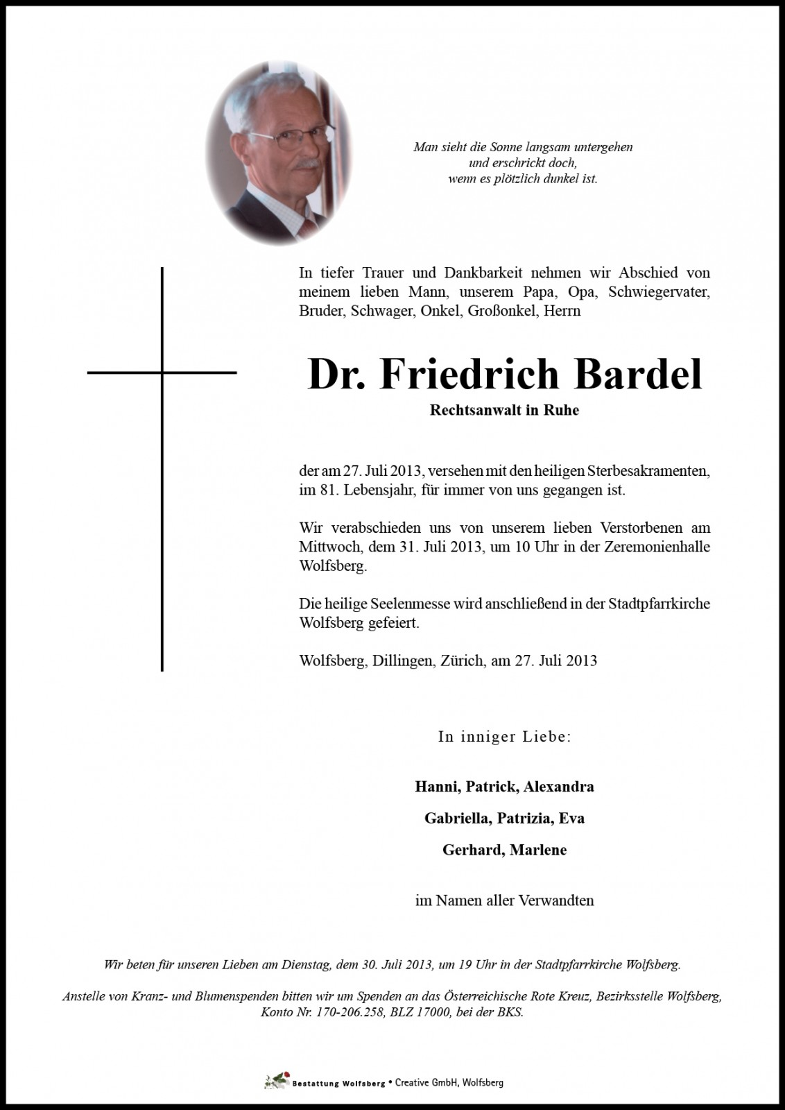 Parte Dr. Friedrich Bardel