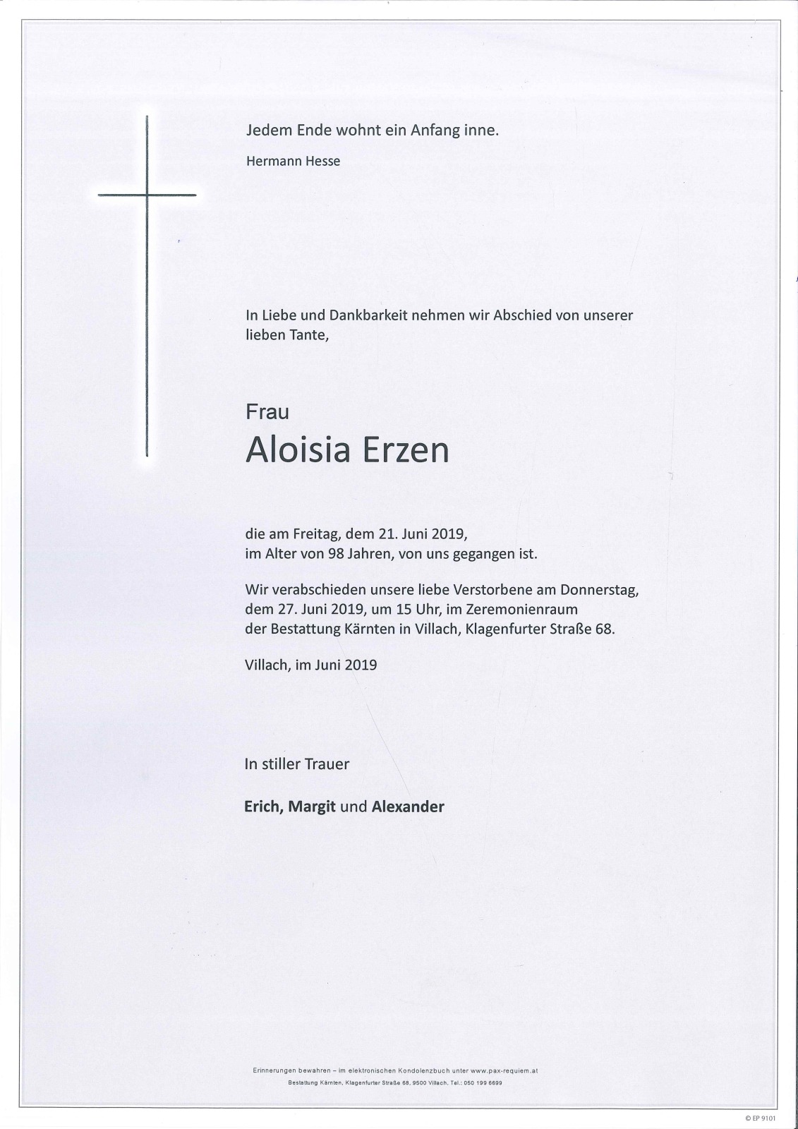 Parte Aloisia Erzen