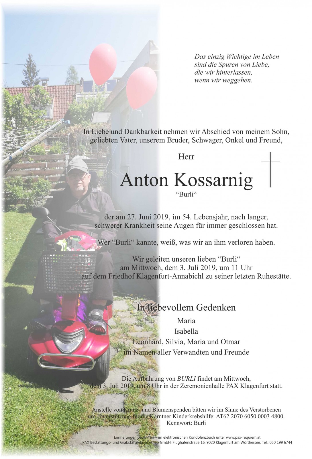 Parte Anton Matthias Kossarnig "BURLI"