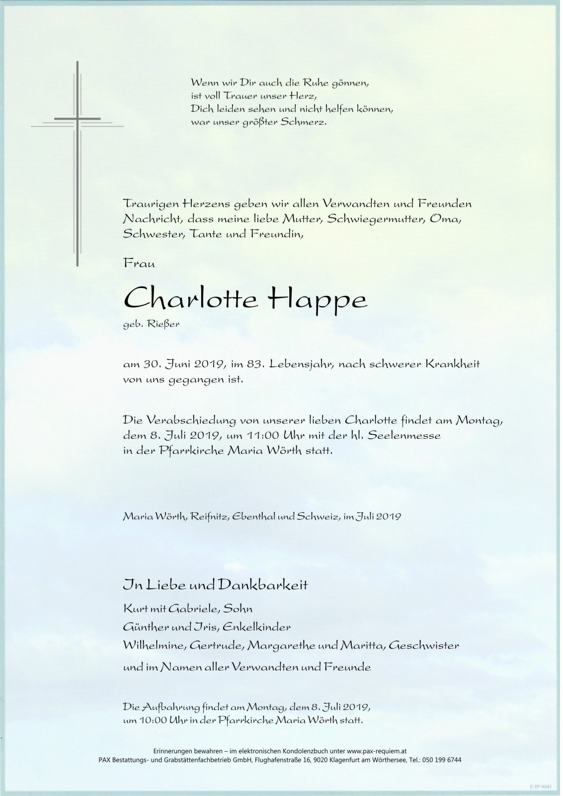 Parte Charlotte Happe geb. Rießer