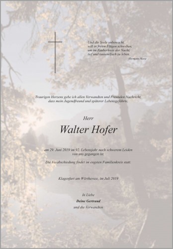 Walter Hofer