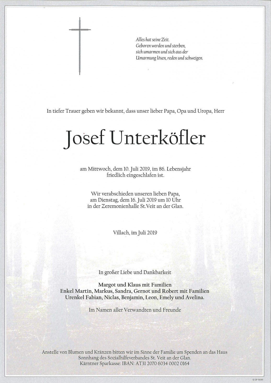 Parte Josef Unterköfler