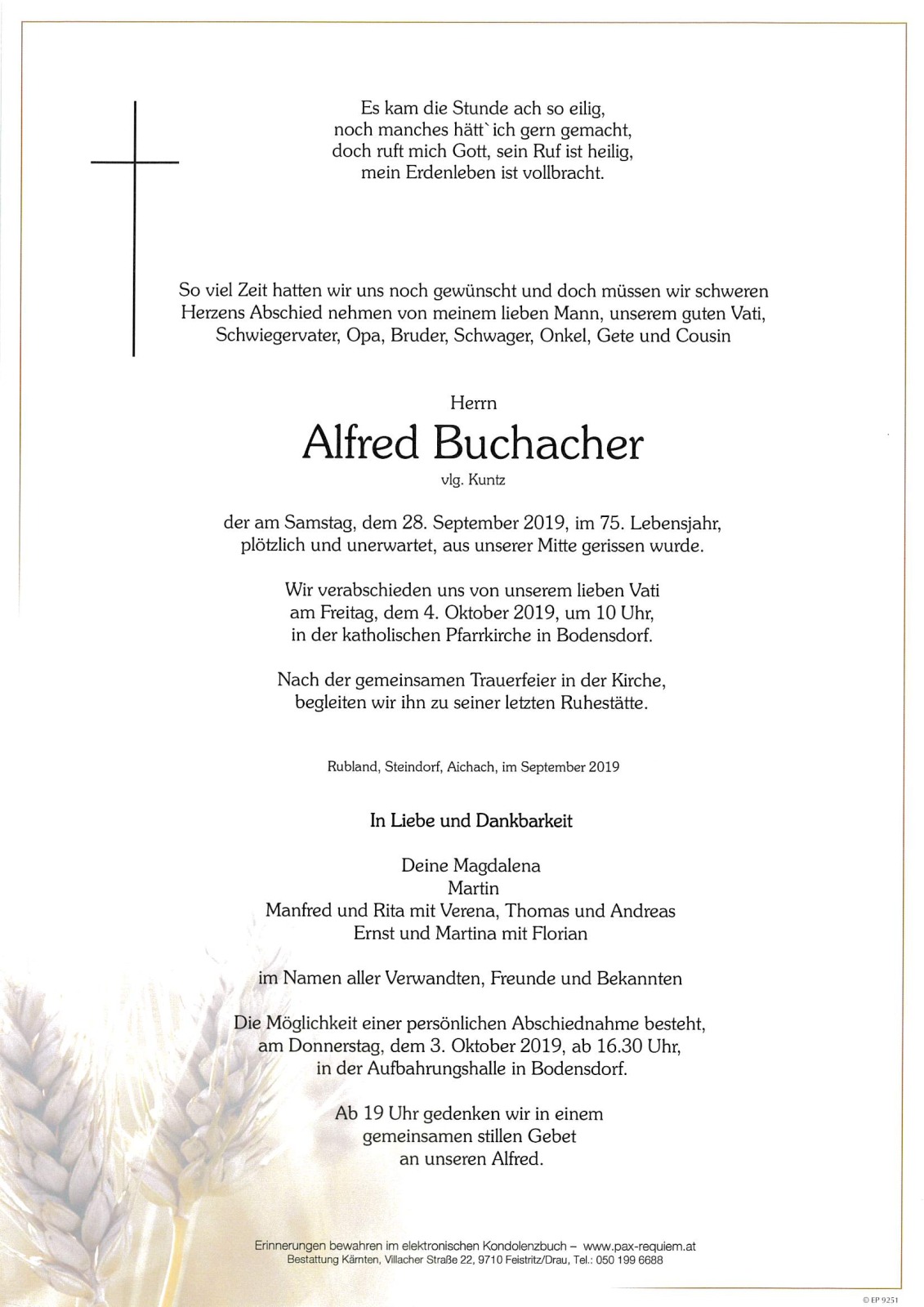 Parte Alfred Buchacher, vlg. Kuntz