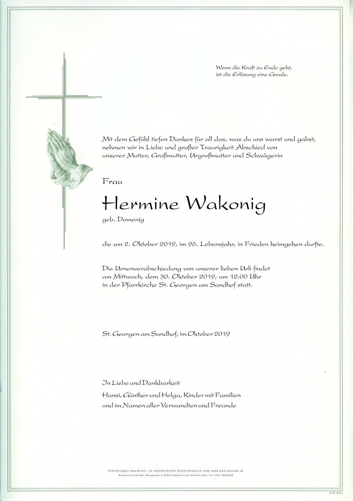 Parte Hermine Wakonig