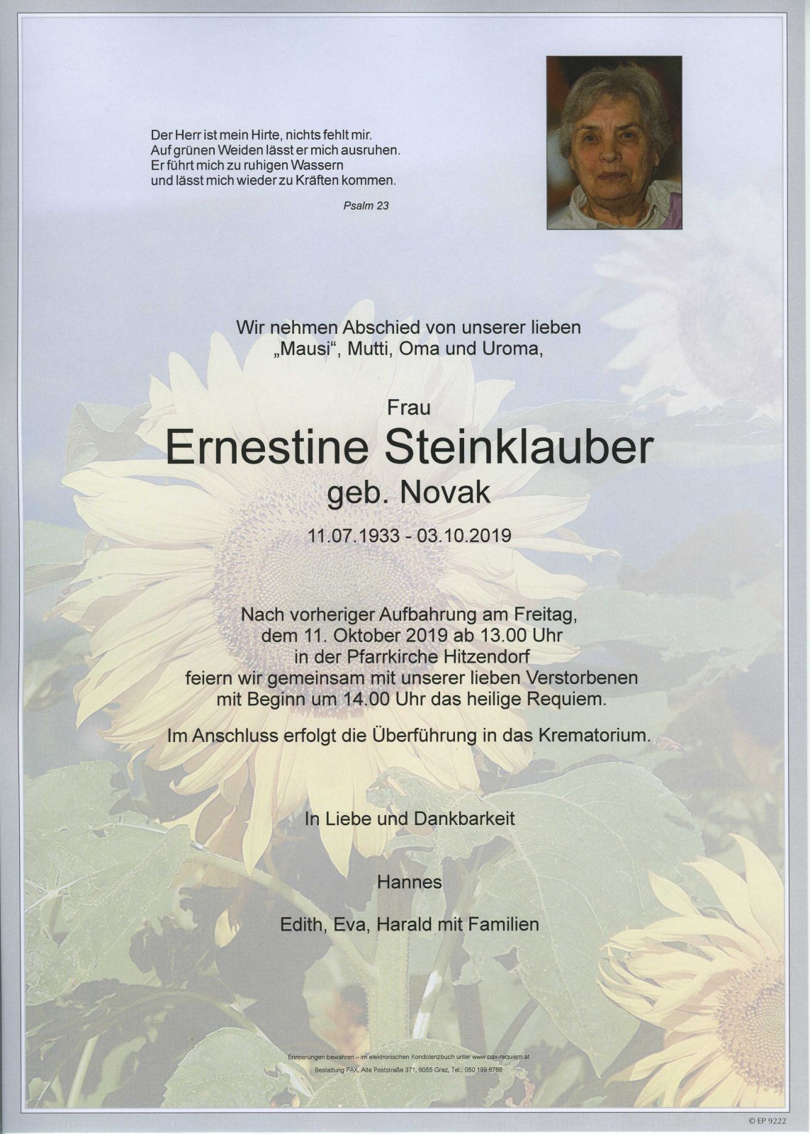 Parte Ernestine Steinklauber