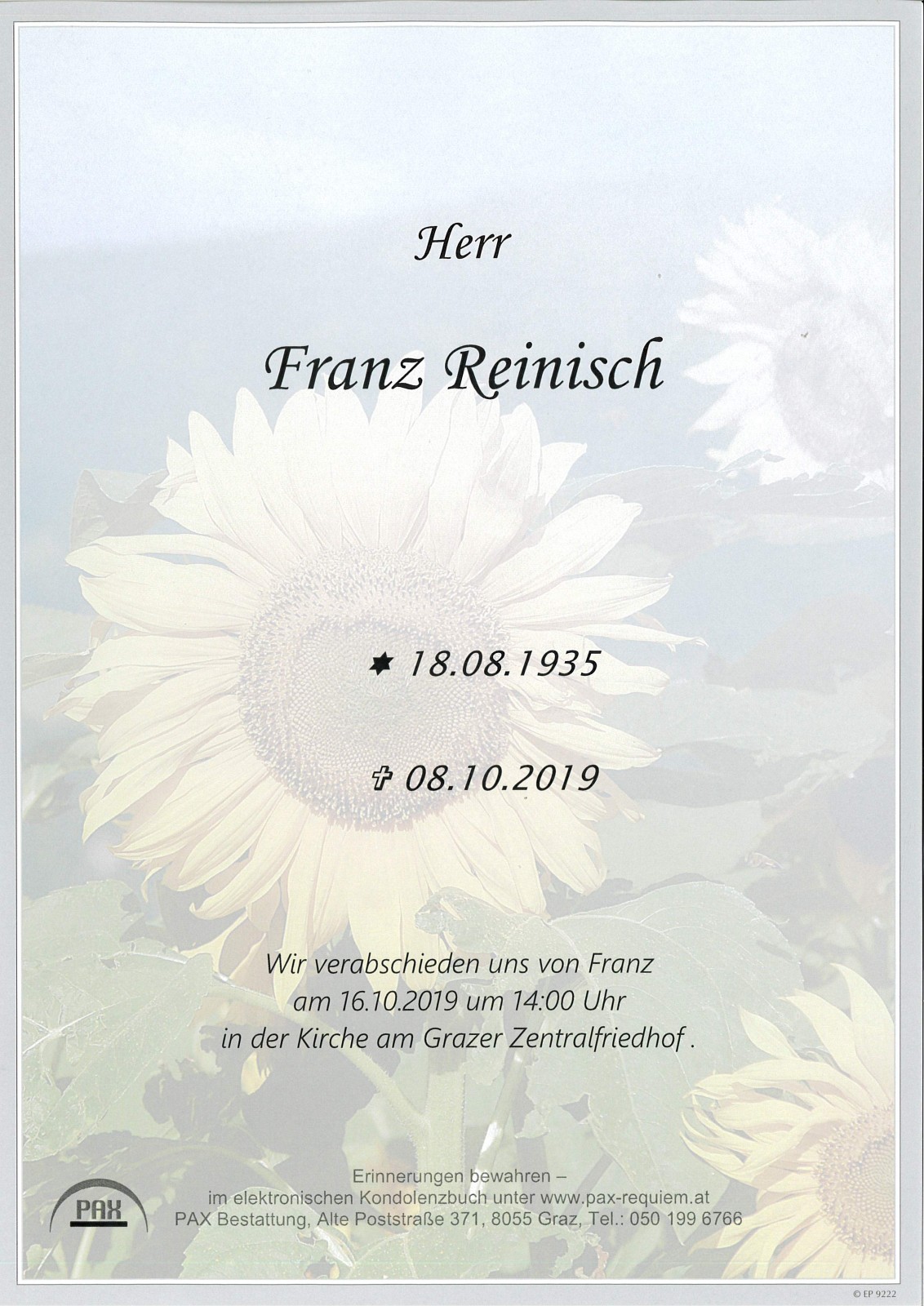 Parte Franz Reinisch