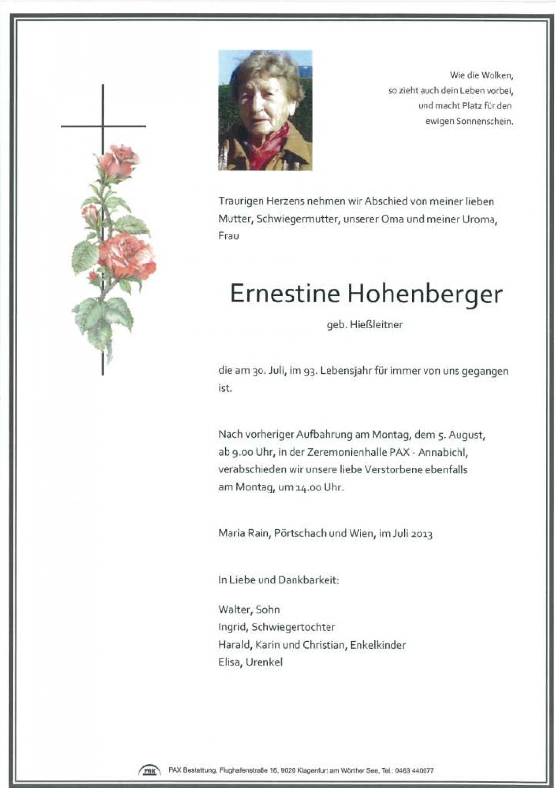 Parte Ernestine Hohenberger
