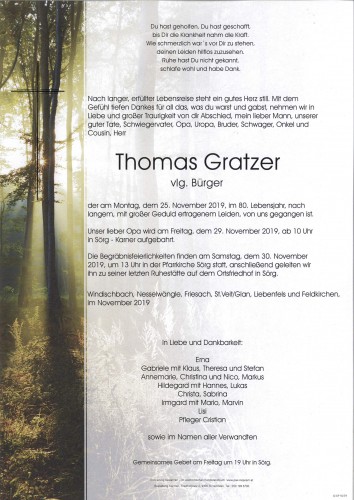 Thomas Gratzer  vlg.Bürger