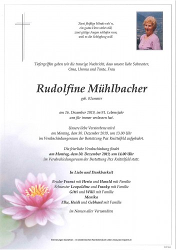 Rudolfine Mühlbacher