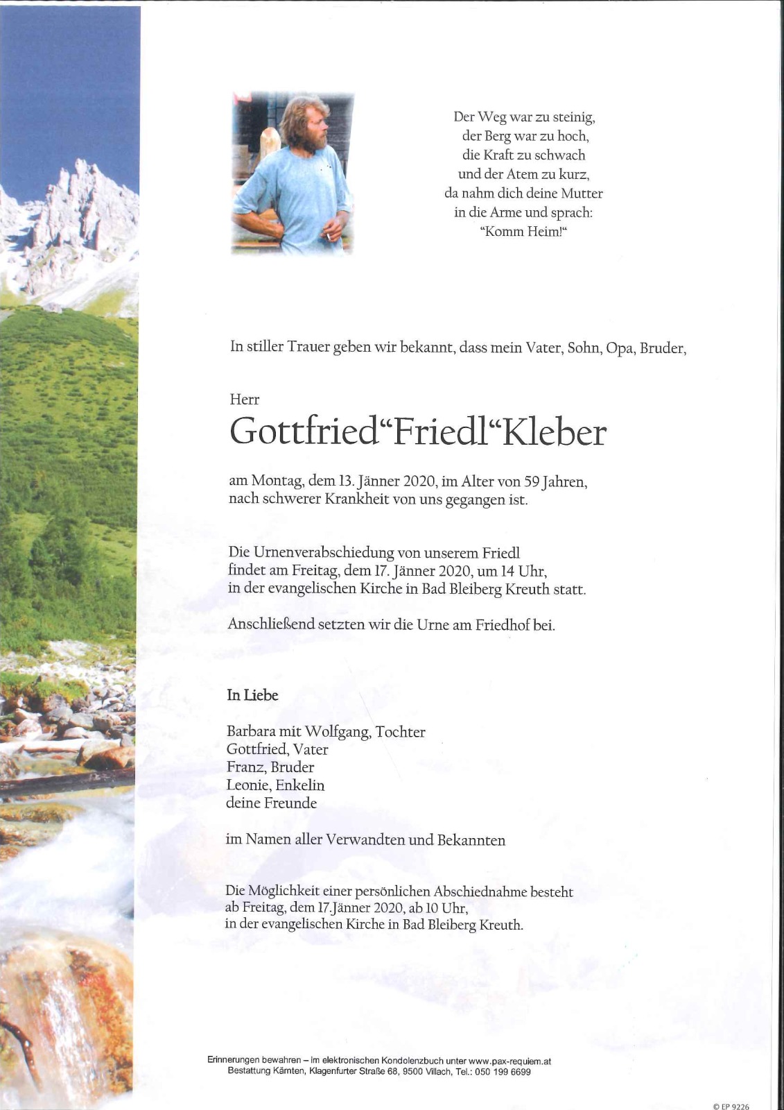 Parte Gottfried"Friedl"Kleber