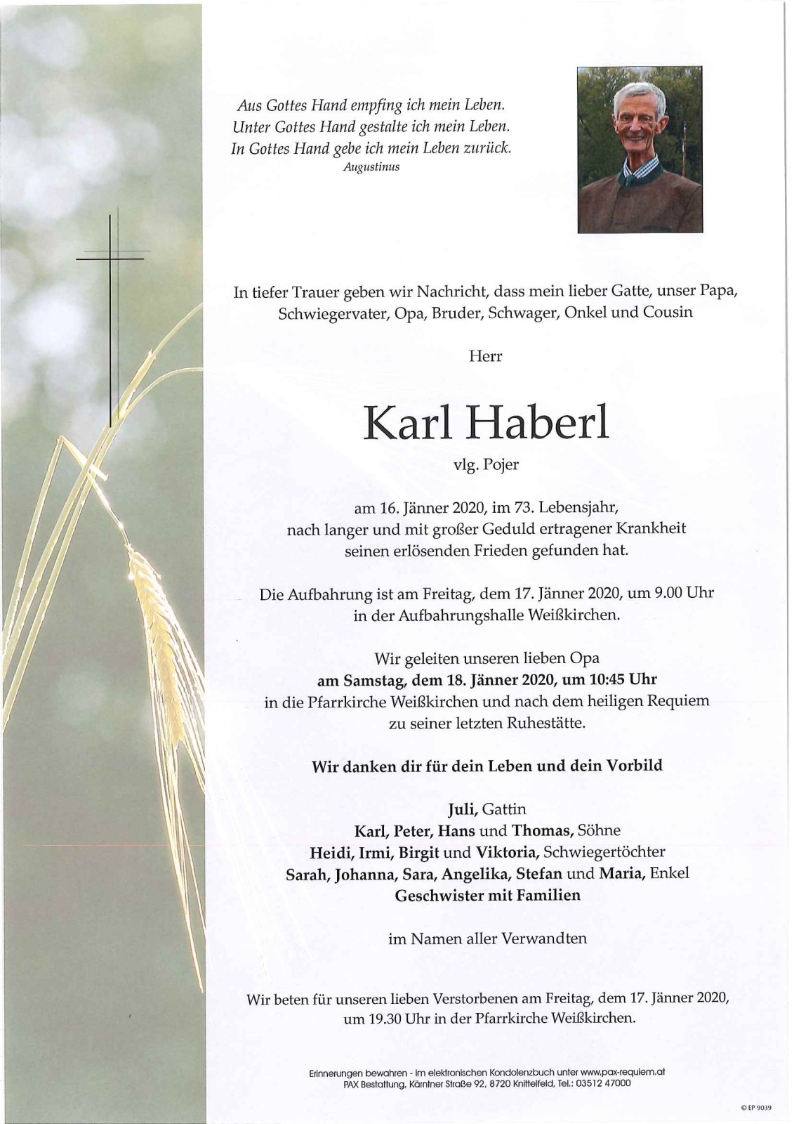 Parte Karl Haberl vlg. Pojer