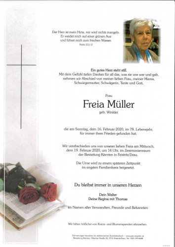 Freia Müller, geb. Winkler