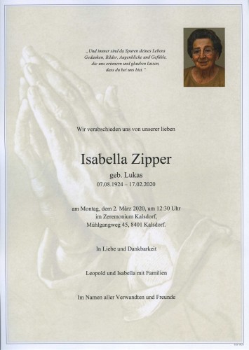 Isabella Zipper