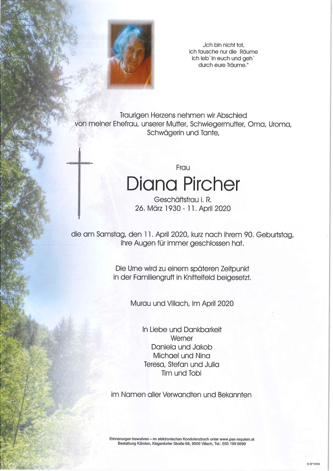 Parte Diana Pircher geb. Javersek