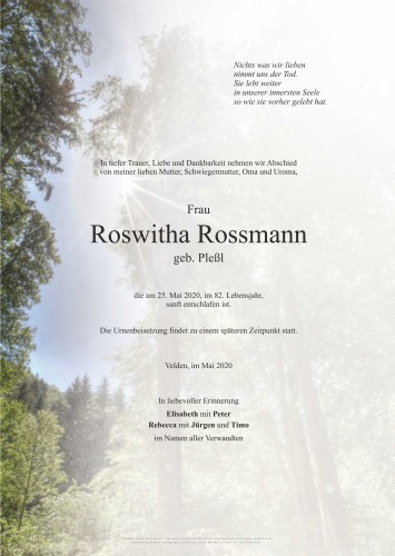 Roswitha Rossmann 