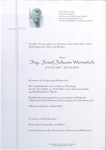 Ing. Josef Johann Weinstich